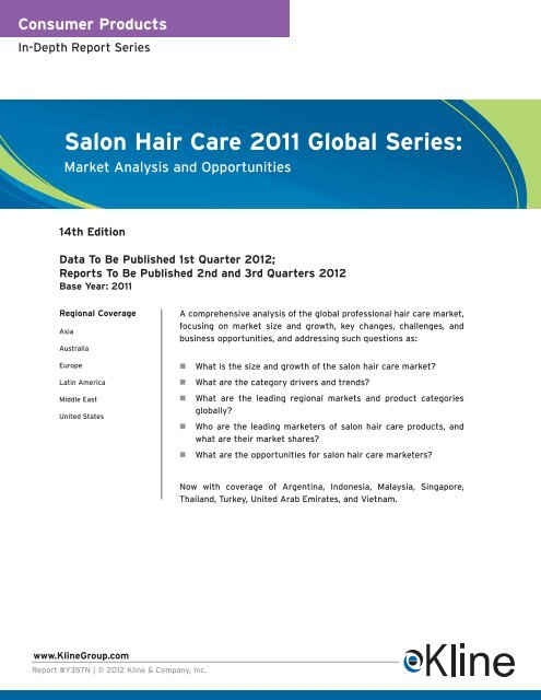 Salon Hair Care 2011 Global Series - Kline & Company