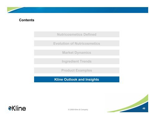 Nutricosmetics - Decoding the Convergence of ... - Kline & Company