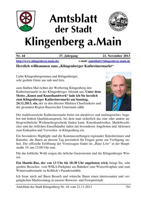 Amtsblatt Nr. 44 - Klingenberg am Main