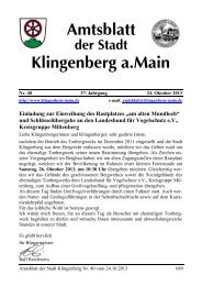 Amtsblatt Nr. 40 - Klingenberg am Main
