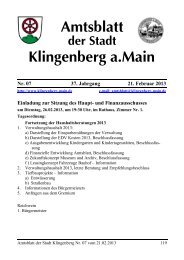 Amtsblatt Nr. 7 - Klingenberg am Main