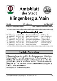 Amtsblatt Nr. 20 - Klingenberg am Main