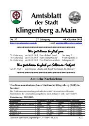 Amtsblatt Nr. 37 - Klingenberg am Main