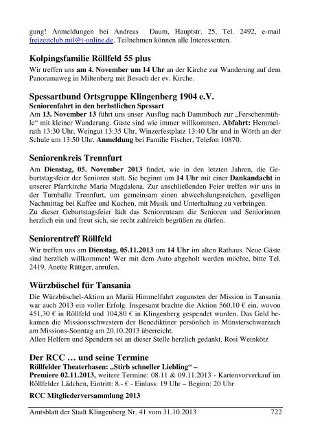 Amtsblatt Nr. 41 - Klingenberg am Main