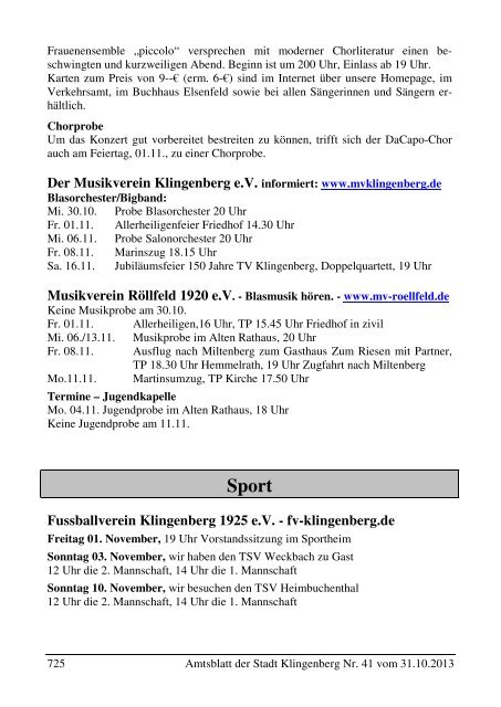 Amtsblatt Nr. 41 - Klingenberg am Main