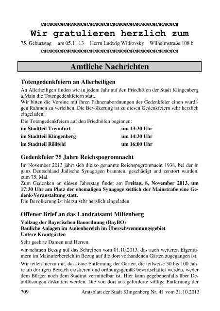 Amtsblatt Nr. 41 - Klingenberg am Main