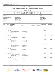 Ergebnisliste Teamlanglauf - Skiclub-Sohland