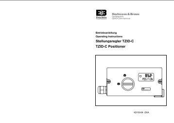 Stellungsregler TZID-C TZID-C Positioner - Klinger Danmark A/S