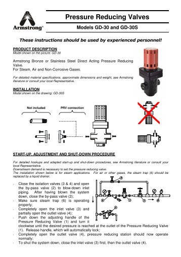 Pressure Reducing Valves