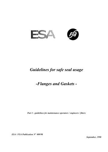 Guidelines for safe seal usage - Klinger AG Egliswil