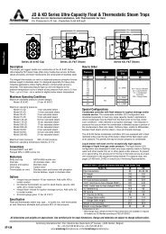 JD & KD Series Ultra-Capacity Float & Thermostatic Steam Traps