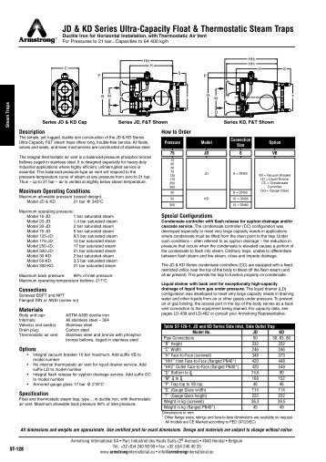 JD & KD Series Ultra-Capacity Float & Thermostatic Steam Traps