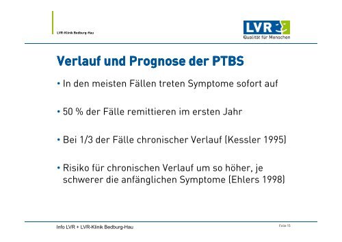 1. Vortrag - Was ist ein Trauma - LVR-Klinik Bedburg-Hau