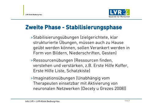 1. Vortrag - Was ist ein Trauma - LVR-Klinik Bedburg-Hau