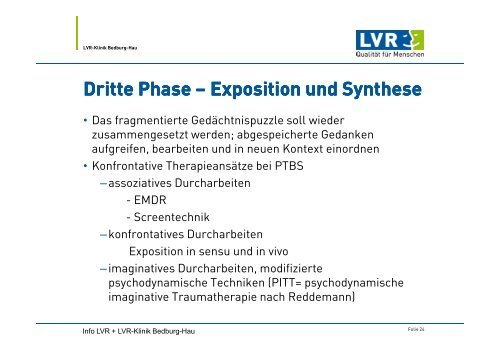 1. Vortrag - Was ist ein Trauma - LVR-Klinik Bedburg-Hau