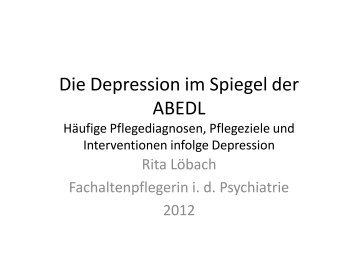 Die Depression im Spiegel der ABEDL - LVR-Klinik Bonn