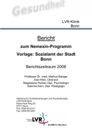 Bericht zum Nemexin-Programm - LVR-Klinik Bonn