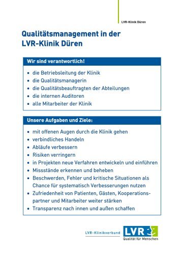 Plakate QM - Rheinische Kliniken DÃ¼ren