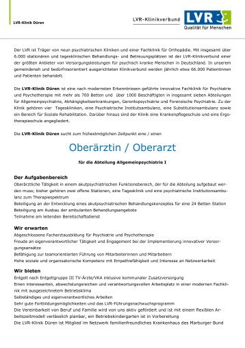 2013-01-30 - Ausschreibung Oberarzt AP I - Rheinische Kliniken ...