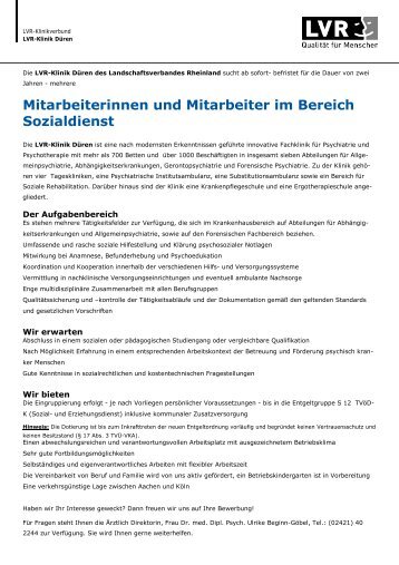 2013-01-30 - Mitarbeiter Sozialdienst - Rheinische Kliniken DÃ¼ren ...