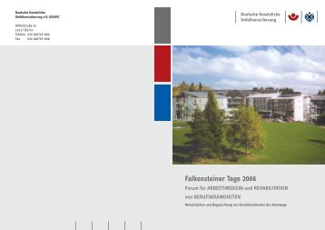 Falkensteiner Tage 2006 - Berufsgenossenschaftliche Klinik ...