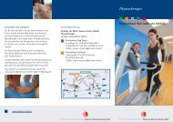 Patienten-Flyer Physiotherapie - Kliniken des MTK