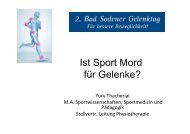 Sport und Gelenke - Kliniken des MTK