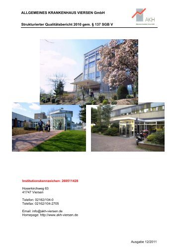 ALLGEMEINES KRANKENHAUS VIERSEN GmbH Strukturierter ...