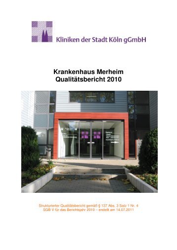 Kliniken der Stadt KÃ¶ln gGmbH - Krankenhaus Merheim