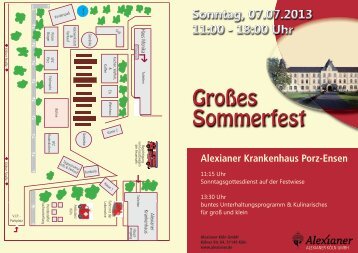 Unser Programm entnehmen Sie bitte dem Flyer. - Alexianer