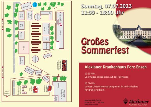 Unser Programm entnehmen Sie bitte dem Flyer. - Alexianer