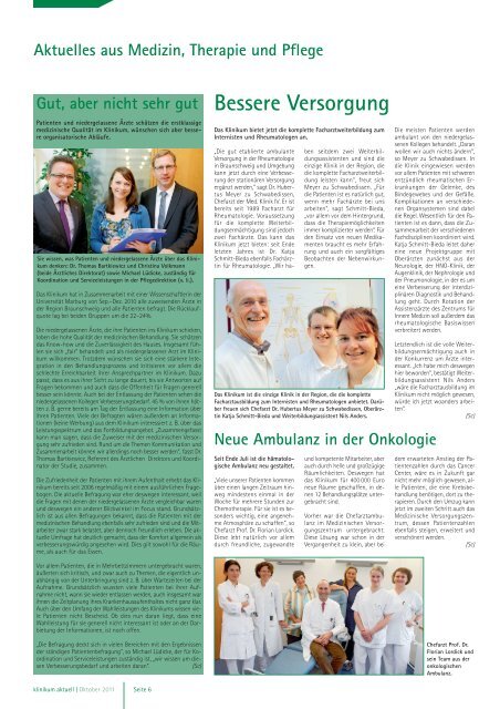 Ausgabe Nr. 27 / Oktober 2011 - StÃ¤dtisches Klinikum Braunschweig