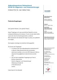 Patientenfragebogen - Klinikum Delmenhorst