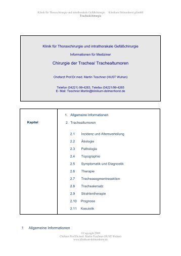 Trachealchirurgie - Klinikum Delmenhorst