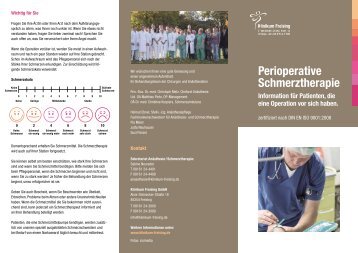 Perioperative Schmerztherapie - Klinikum Freising
