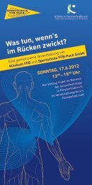 Was tun, wenn's im RÃ¼cken zwickt? - Klinikum FÃ¼rstenfeldbruck