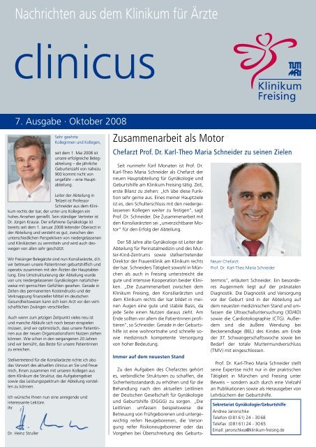 clinicus Oktober 2008 - Klinikum Freising