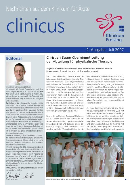 clinicus Juli 2007 - Klinikum Freising