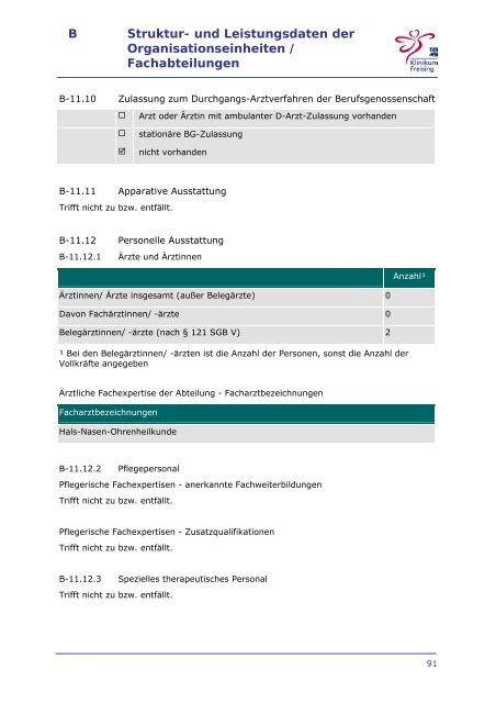 Strukturierter Qualitaetsbericht 2008 - Klinikum Freising