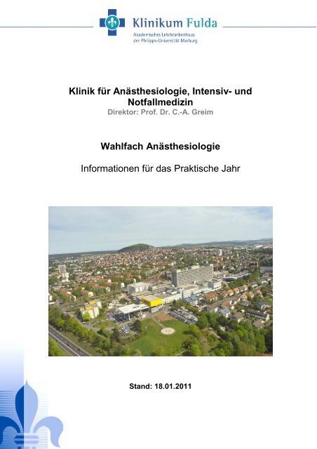 Klinik fÃ¼r AnÃ¤sthesiologie, Intensiv- und ... - Klinikum Fulda