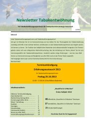 Newsletter Tabakentwöhnung - LKH-Univ. Klinikum Graz