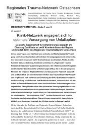 Regionales Trauma-Netzwerk Ostsachsen - Klinikum Oberlausitzer ...