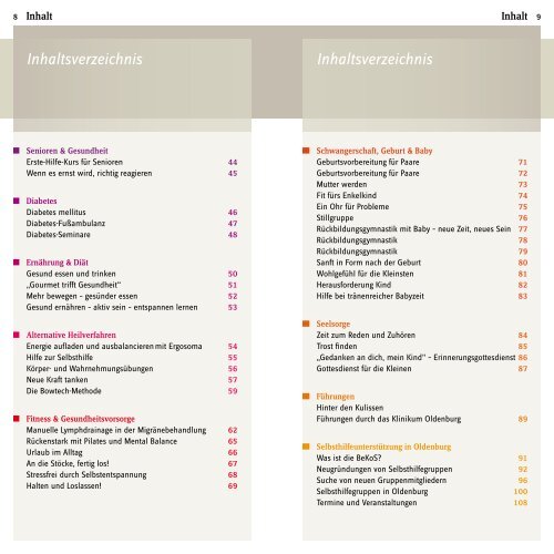 Das Programm - im Klinikum Oldenburg