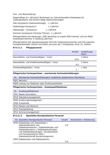 QualitÃ¤tsbericht 2010 - im Klinikum Oldenburg