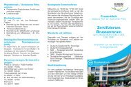 Flyer des Brustzentrums - Klinikum der Stadt Wolfsburg