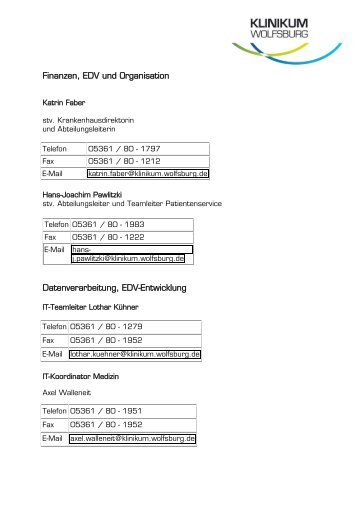 Finanzen, EDV und Organisation Datenverarbeitung, EDV ...