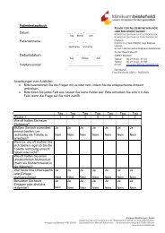 Patiententagebuch Stuhlgang - Klinikum Bielefeld gem. GmbH