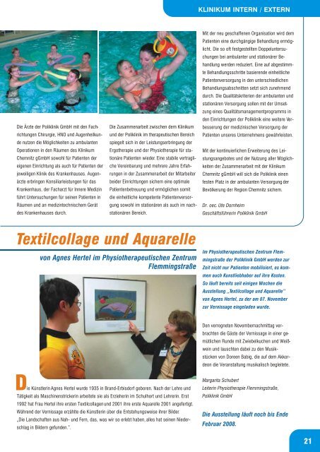 Zeitschrift der Klinikum Chemnitz gGmbH