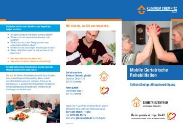 Mobile Geriatrische Rehabilitation - Klinikum Chemnitz