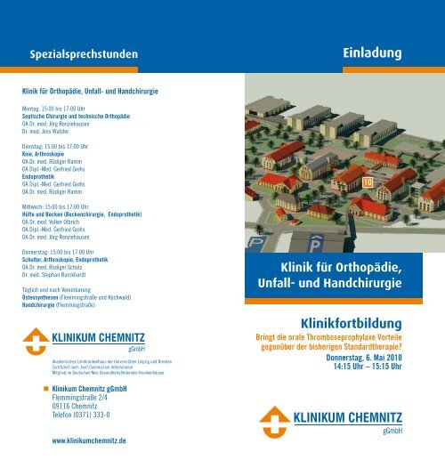 Einladung Klinikfortbildung - Klinikum Chemnitz